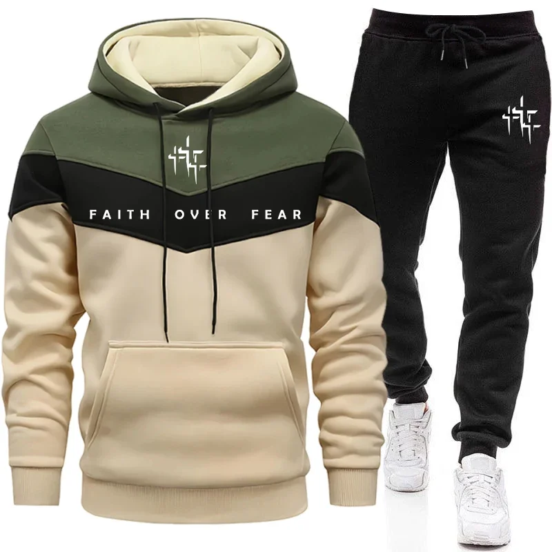 Men'S Fashion Usa - Мужской спортивный костюм Faith Over Fear:
