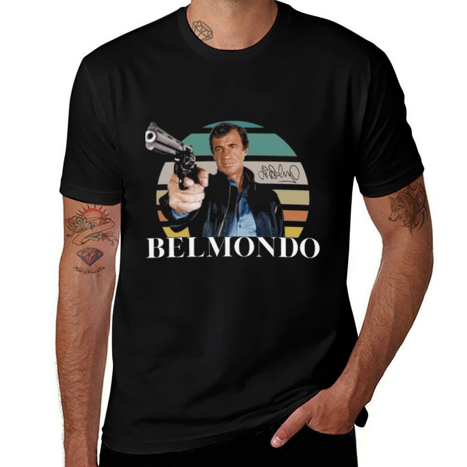 Jeans Shirt Fashion For Men - Футболка Жан Поль Бельмондо, уличная мода,