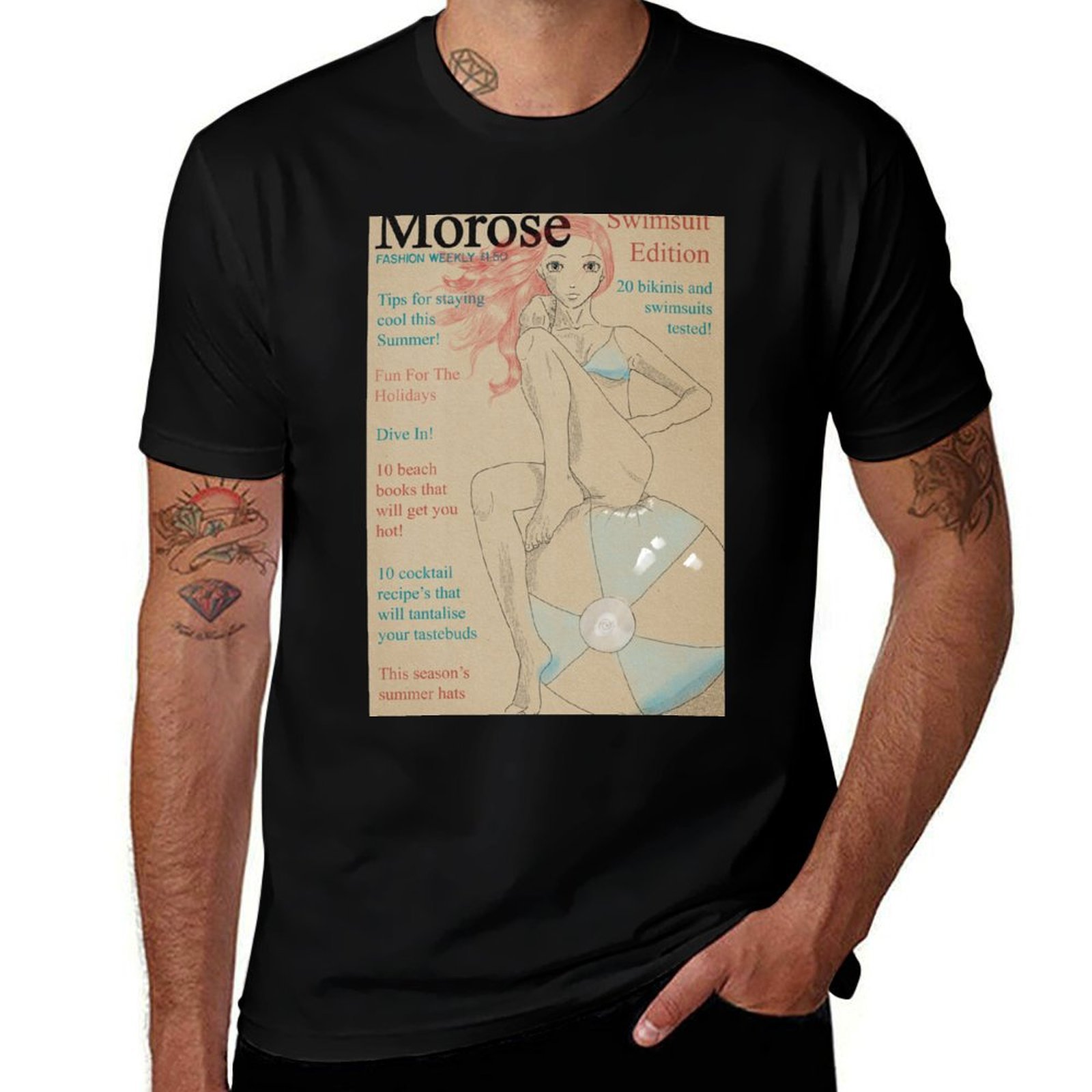 Mens Fashion Magazines - Ретро, винтажная обложка модного журнала, летний