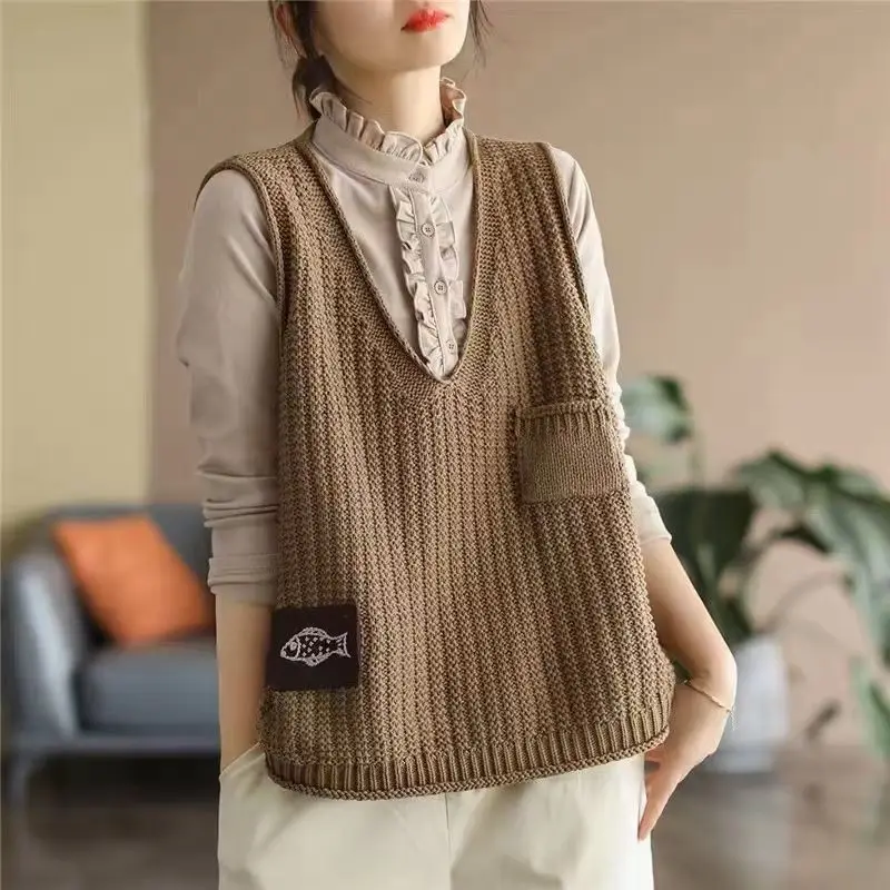 Formal Waistcoat Vest - В наличии: Модный женский укороченный вязаный