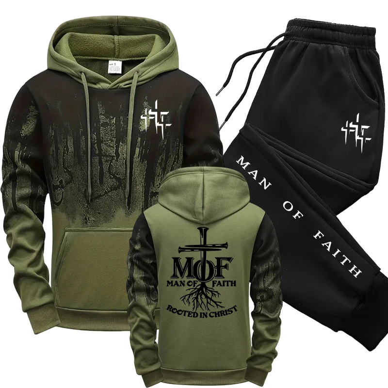 Jogger Sweatpants Men - Мужской спортивный костюм Man of Faith: