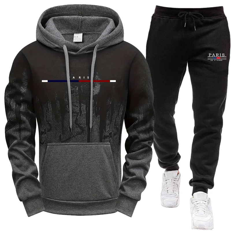 Paris Men'S Fashion - Мужской комплект/худи/брюки: осенне-зимний спортивный костюм с