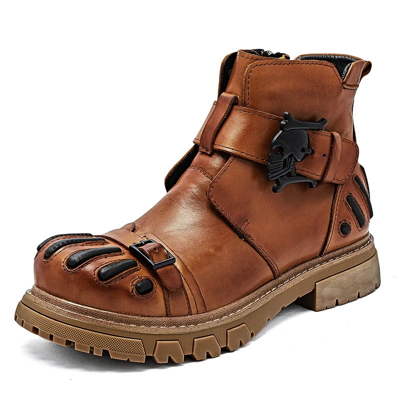 Mens Fashion Combat Boots - Новые модные мужские ботинки из натуральной