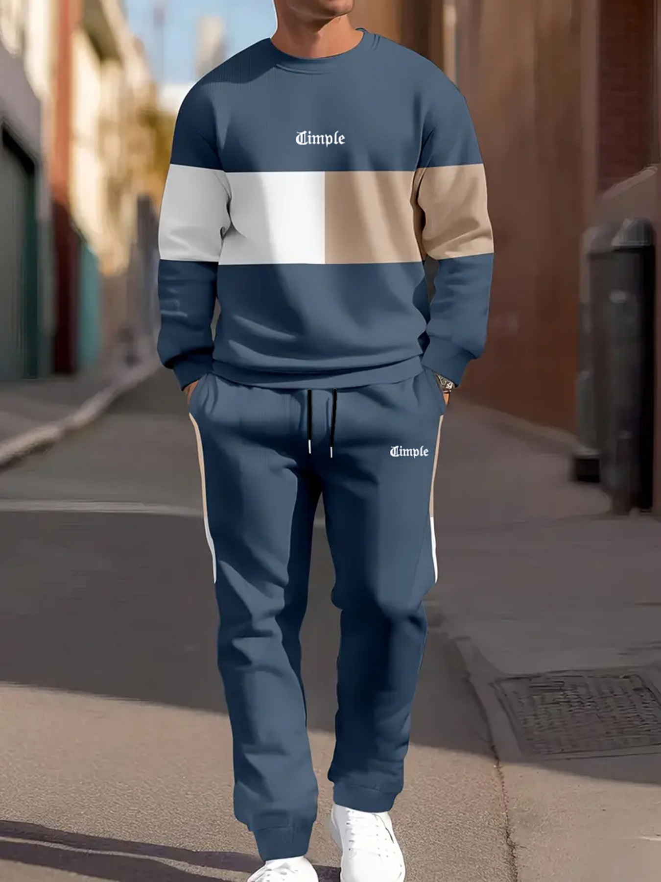 Jogger Sweatpants Men - Мужской повседневный комплект из двух предметов: