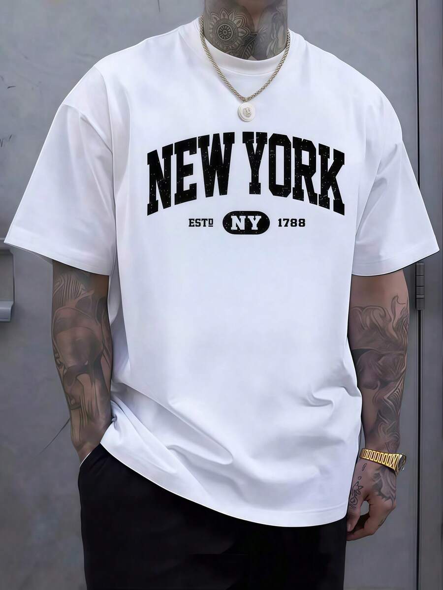 York Men'S Fashion - 1 шт. Мужская одежда: белая футболка
