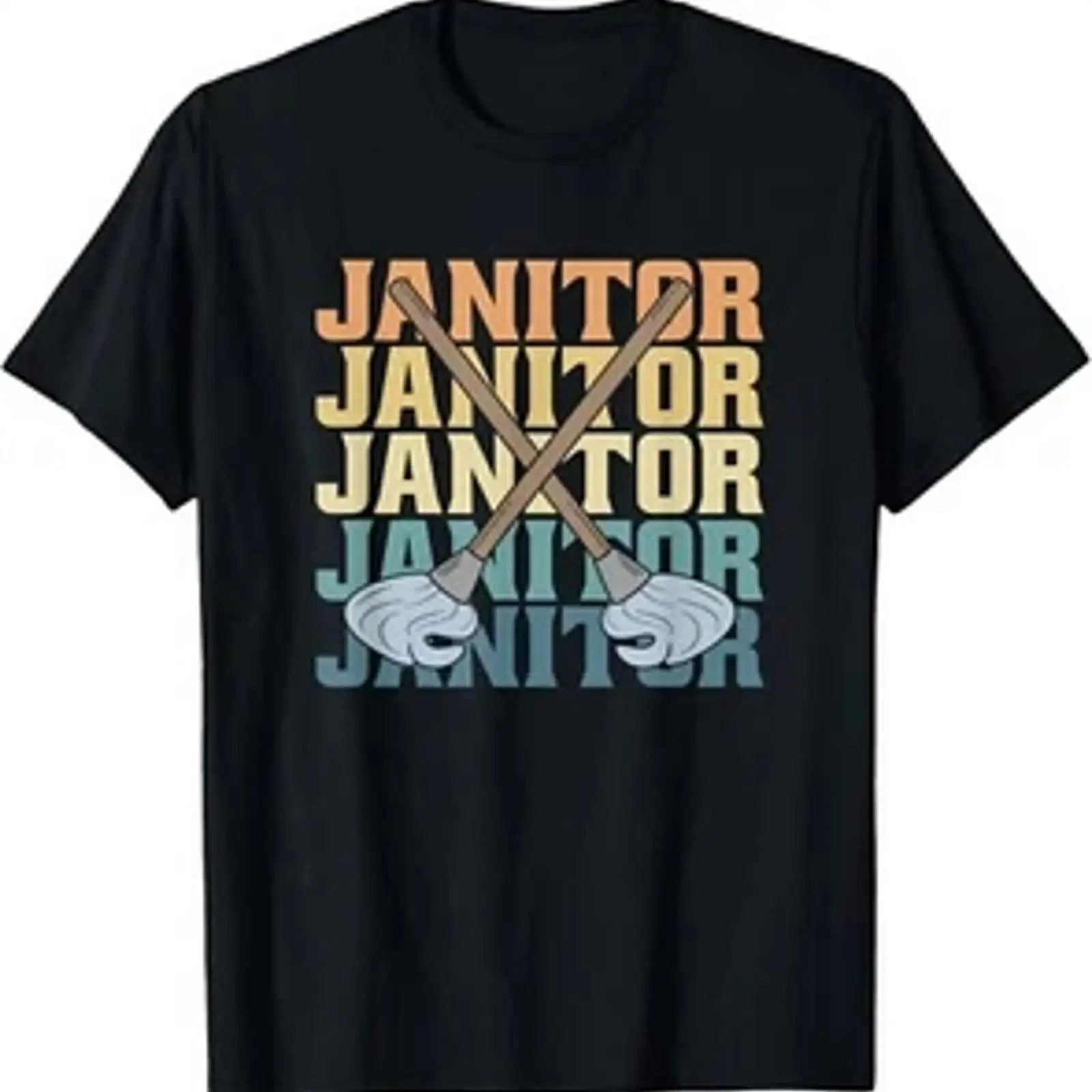 Men'S Fashion Depot - Винтажная футболка Retro Janitor Depot с