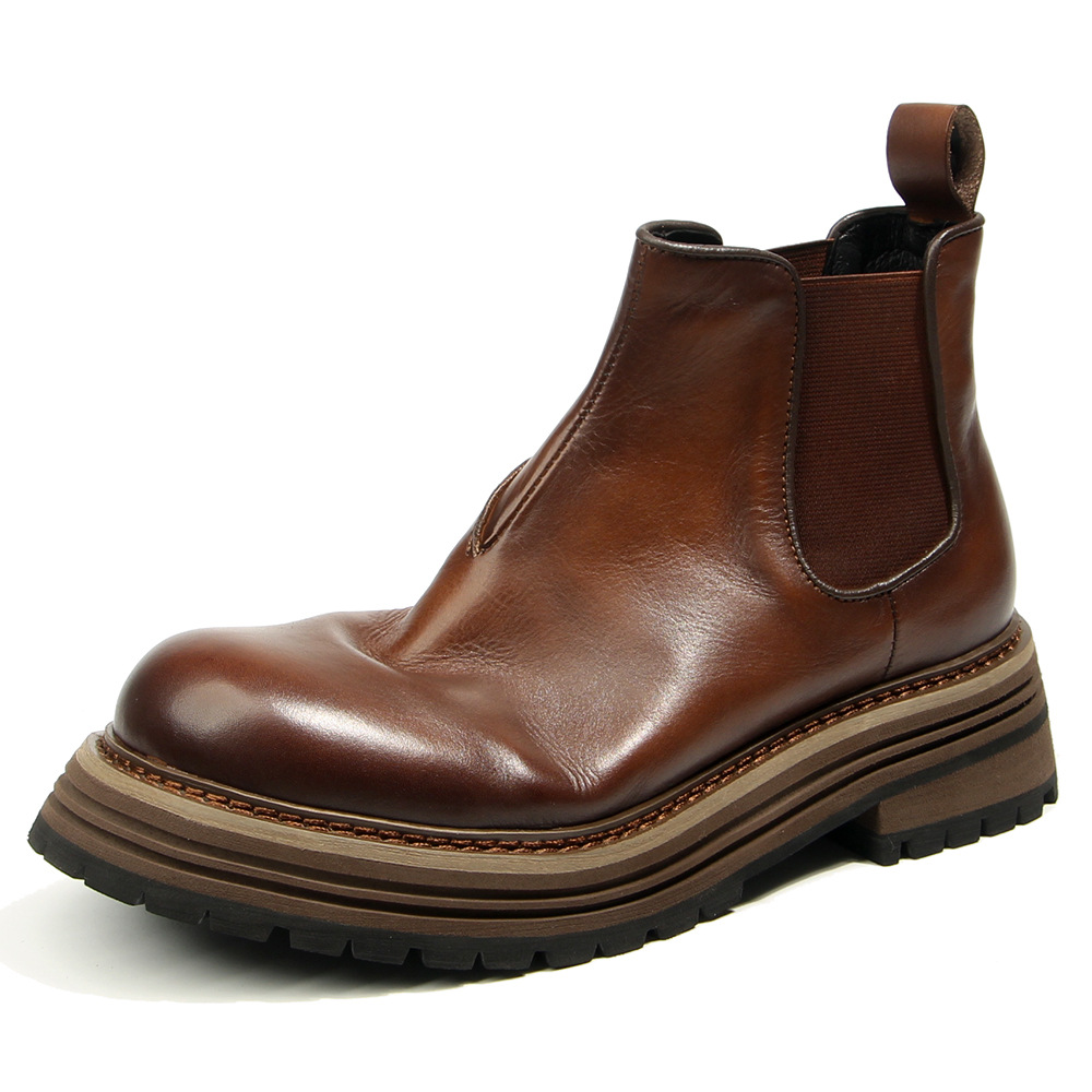 Mens Fashion Combat Boots - Модные ботинки челси в британском ретро-стиле