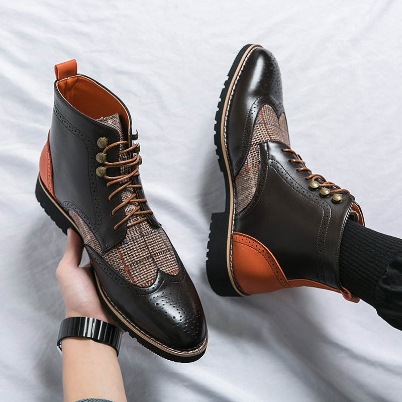Mens Fashion Combat Boots - Модные уличные боевые ботинки для мужчин,