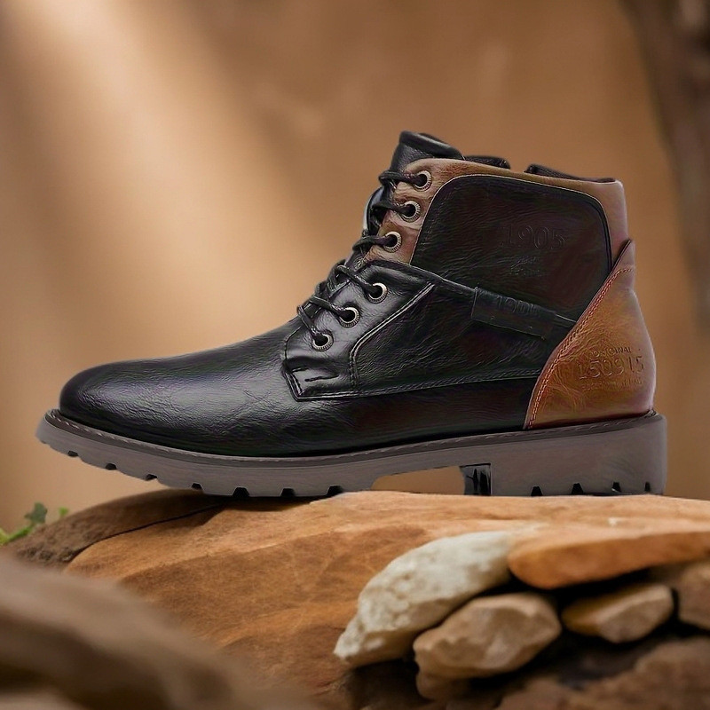 Кожаные мужские ботинки до щик – обзор и цена Mens Fashion Combat Boots