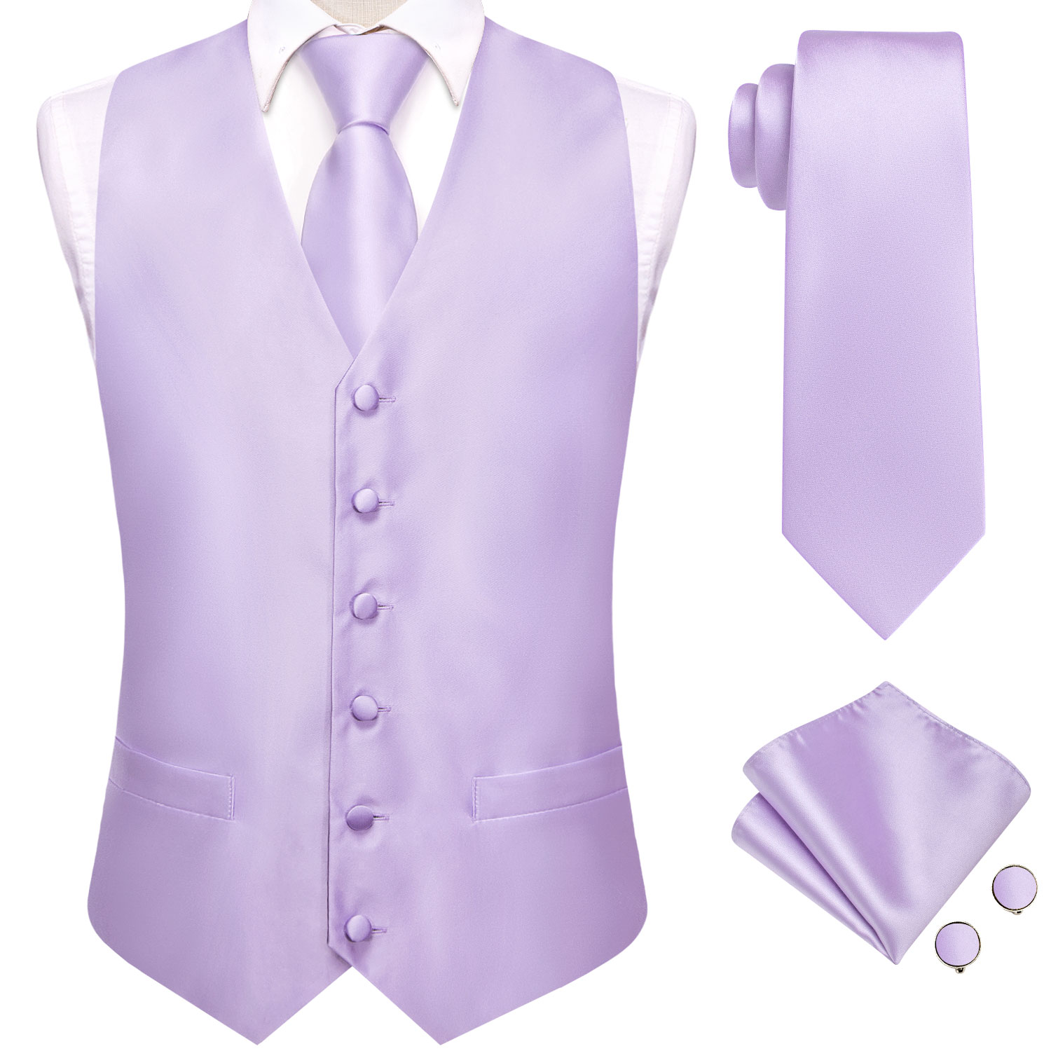 Мужской костюмный жилет Hi-Tie – обзор и цена Formal Waistcoat Vest