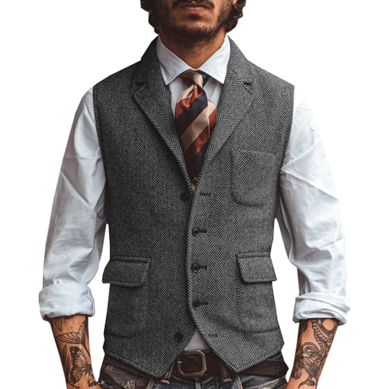 Новый мужской жилет с V-образн – обзор и цена Formal Waistcoat Vest