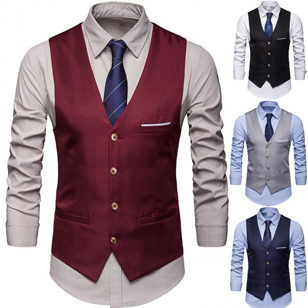 Жилеты для мужчин, приталенный – обзор и цена Formal Waistcoat Vest