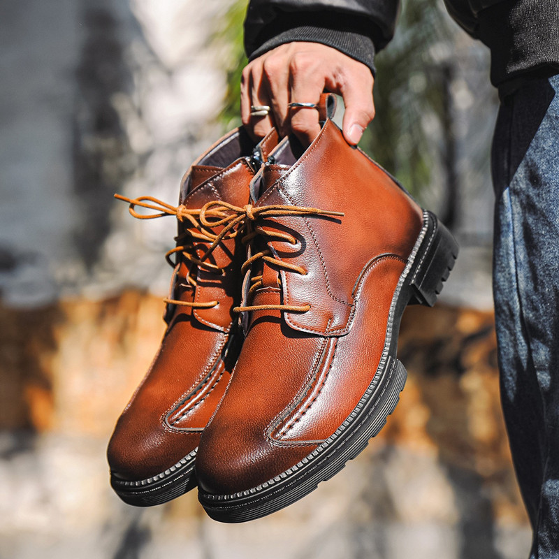 Модные дизайнерские мужские бо – обзор и цена Mens Fashion Combat Boots