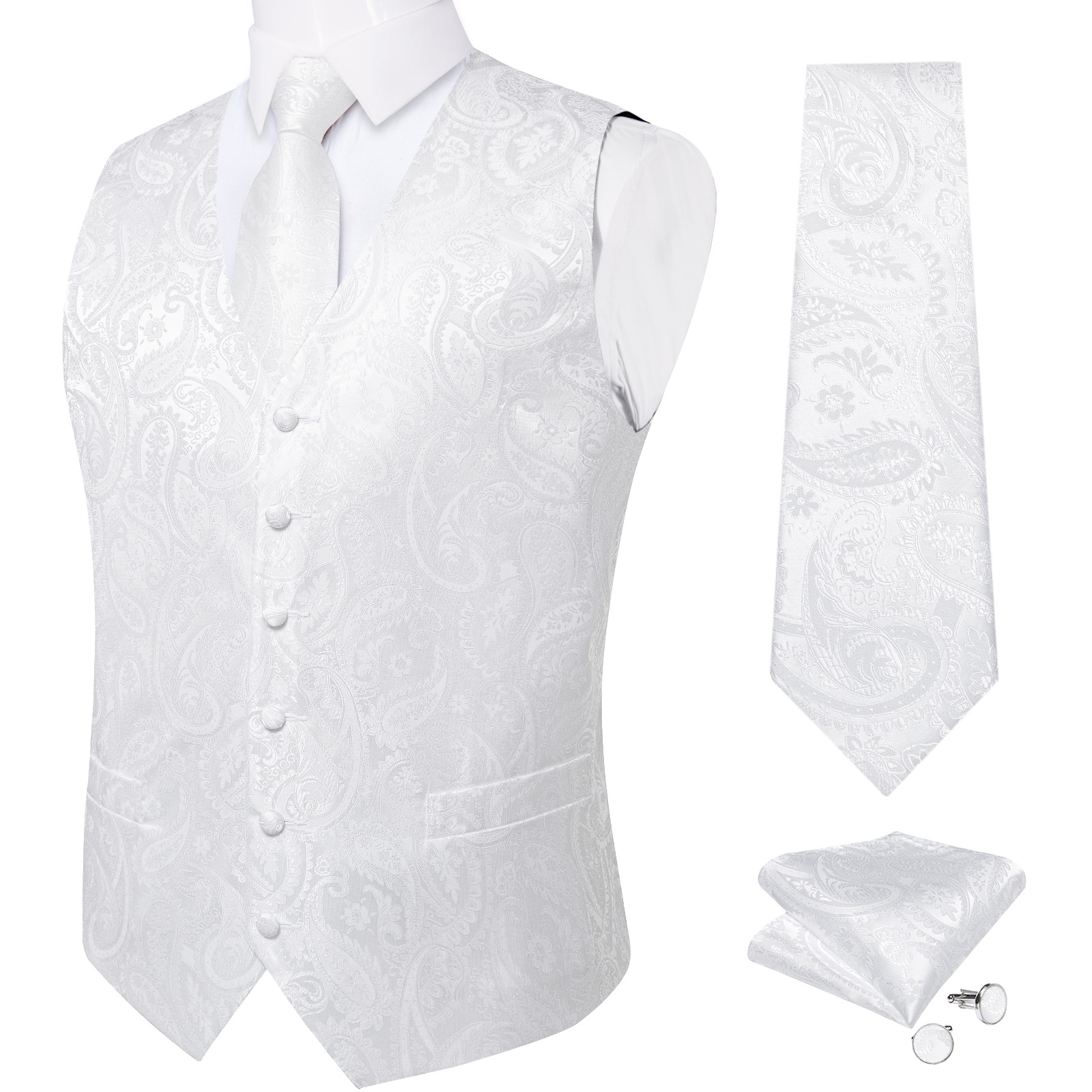Чисто белый свадебный жилет дл – обзор и цена Formal Waistcoat Vest