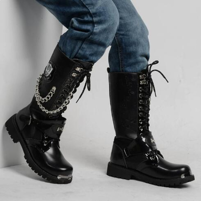 Мужские модные мотоциклетные б – обзор и цена Mens Fashion Combat Boots